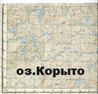 Кольский полуостров. оз.Корыто. Карта