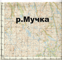 Кольский полуостров. р.Мучка. Карта