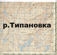 Кольский полуостров. р.Типановка. Карта